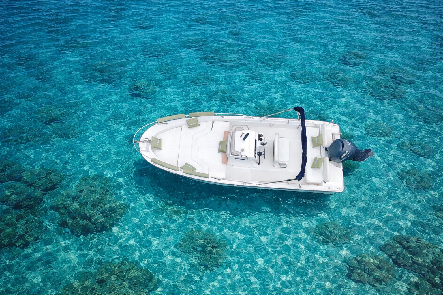 Vista dal drone del nostro Boston Whaler
